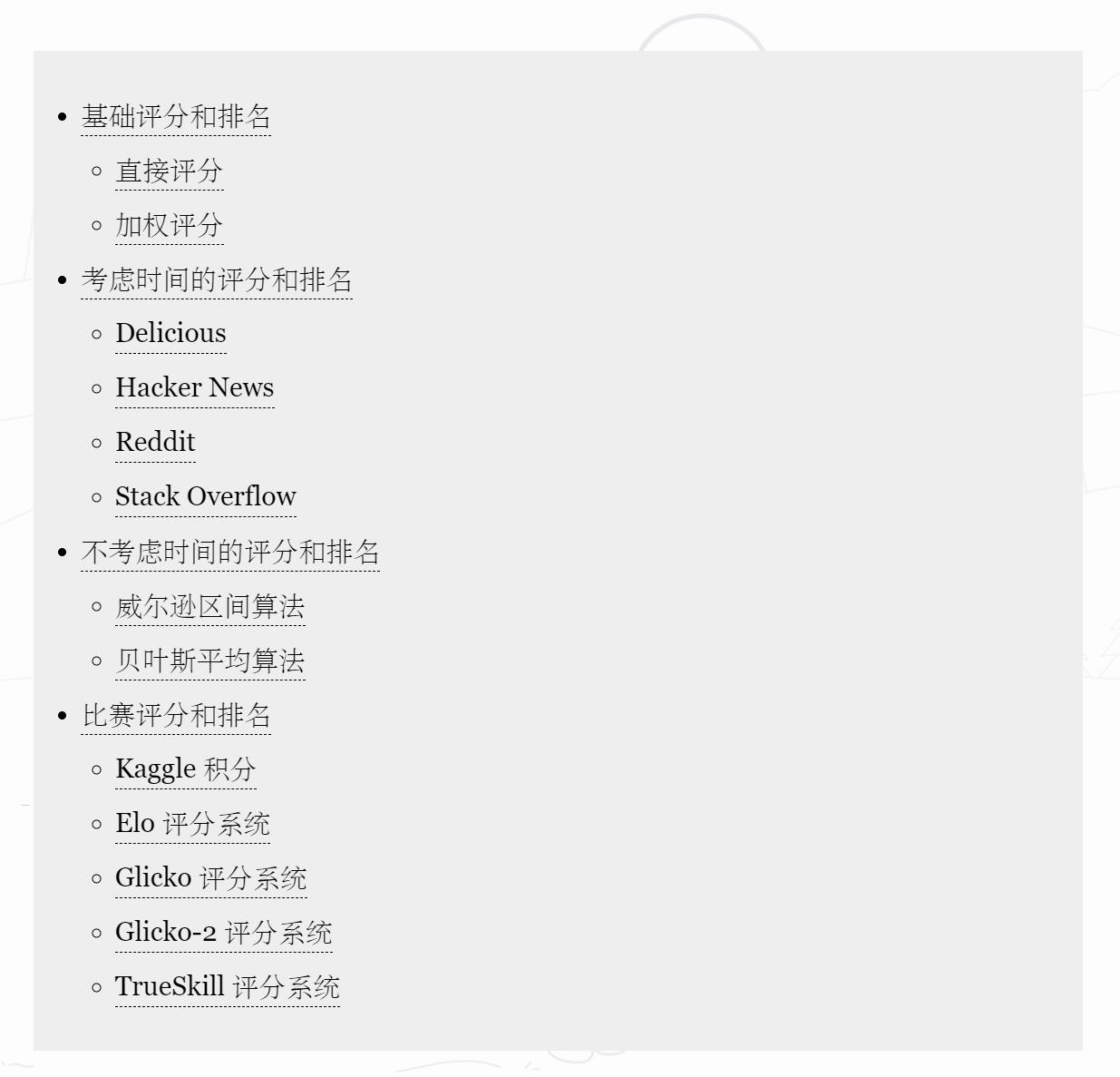 评分和排名算法